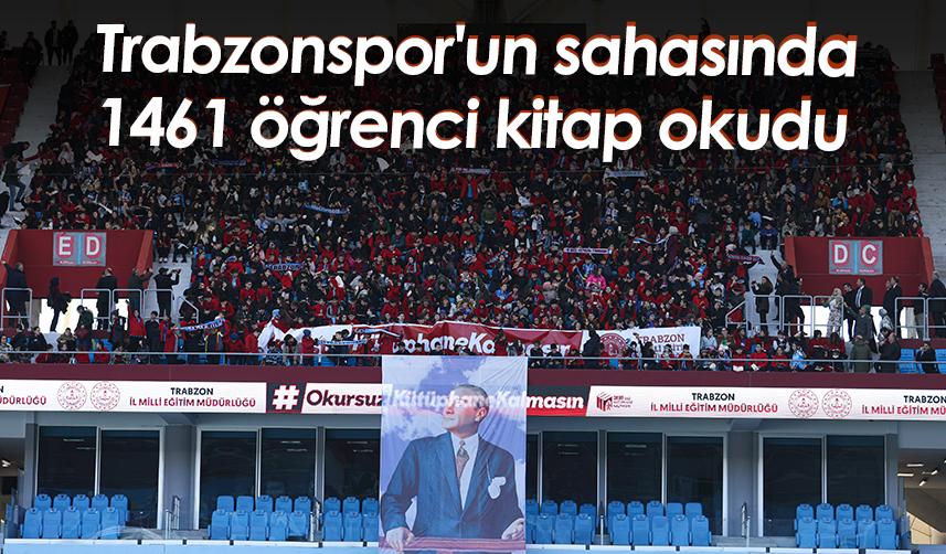 Trabzonspor'un sahasında 1461 öğrenci kitap okudu