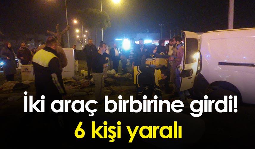 Samsun'da iki araç birbirine girdi! 6 yaralı