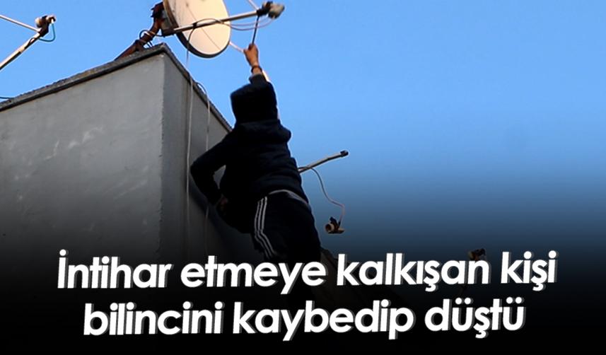 Samsun'da intihar etmeye kalkışan kişi bilincini kaybedip düştü