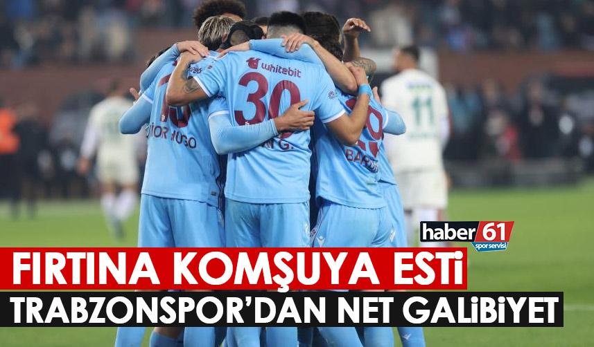 Fırtına komşuya esti! Trabzonspor’dan net galibiyet