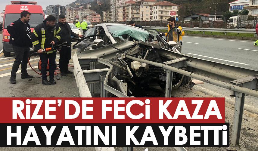 Rize'de feci kaza! Emekli öğretmen hayatını kaybetti