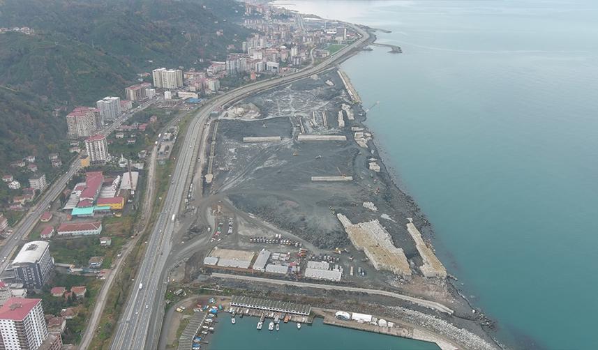 Rize'deki hastane deniz dolgusu tamamlandı