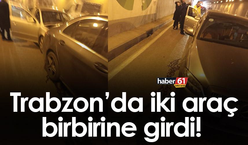 Trabzon'un  Atapark mevkiinde iki araç birbirine girdi! 1 yaralı