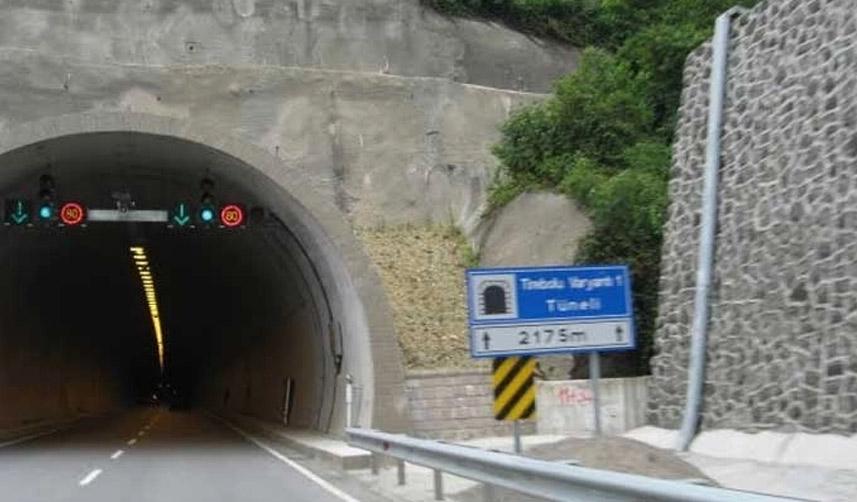 Giresun'da Tirebolu tünellerinde çalışma