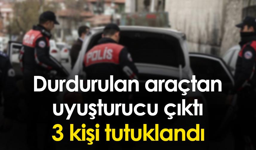 Rize'de durdurulan otomobilden uyuşturucu çıktı! 3 kişi tutuklandı