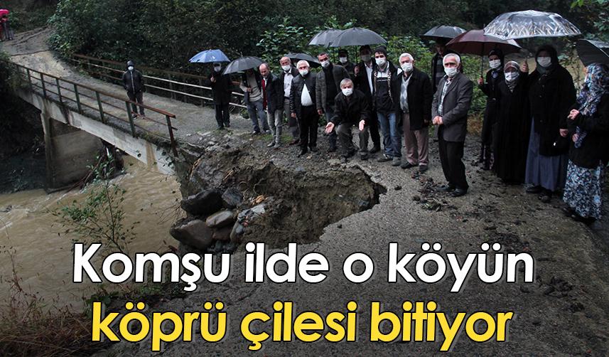 Giresun'da o köyün köprü çilesi bitiyor