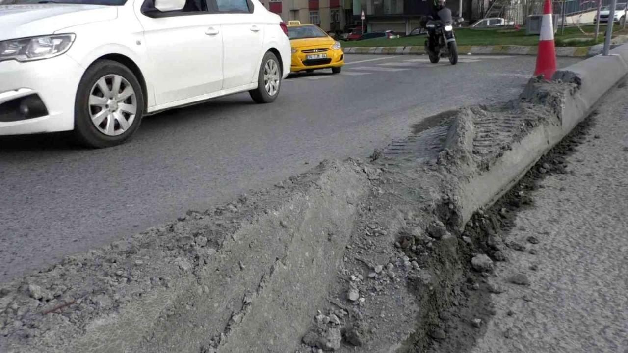 Sultangazi’de İBB’nin yaptığı beton refüj kazalara neden oldu