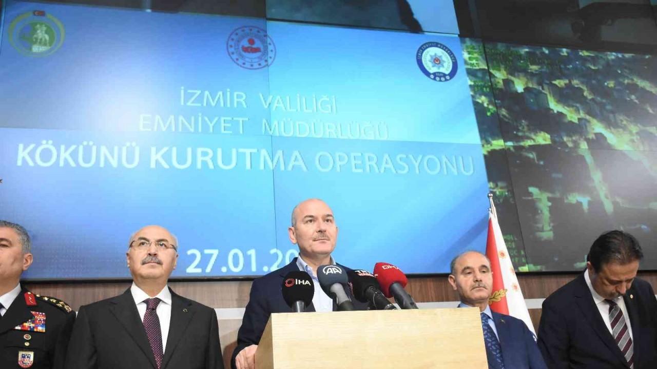 Bakan Soylu, İzmir’de ’Kökünü Kurutma Operasyonu’ hakkında açıklama yaptı