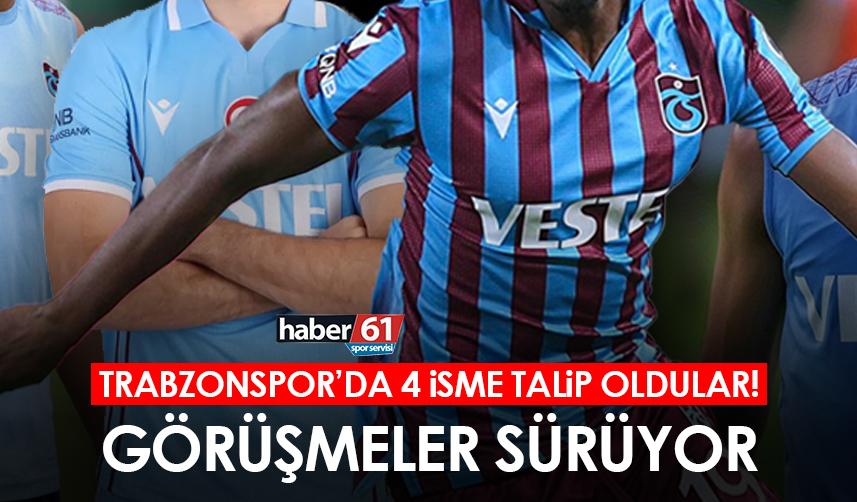 Trabzonspor’da 4 isme talip oldular! Görüşmeler sürüyor