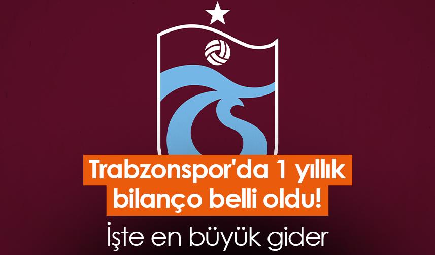 Trabzonspor'da 1 yıllık bilanço belli oldu! İşte en büyük gider