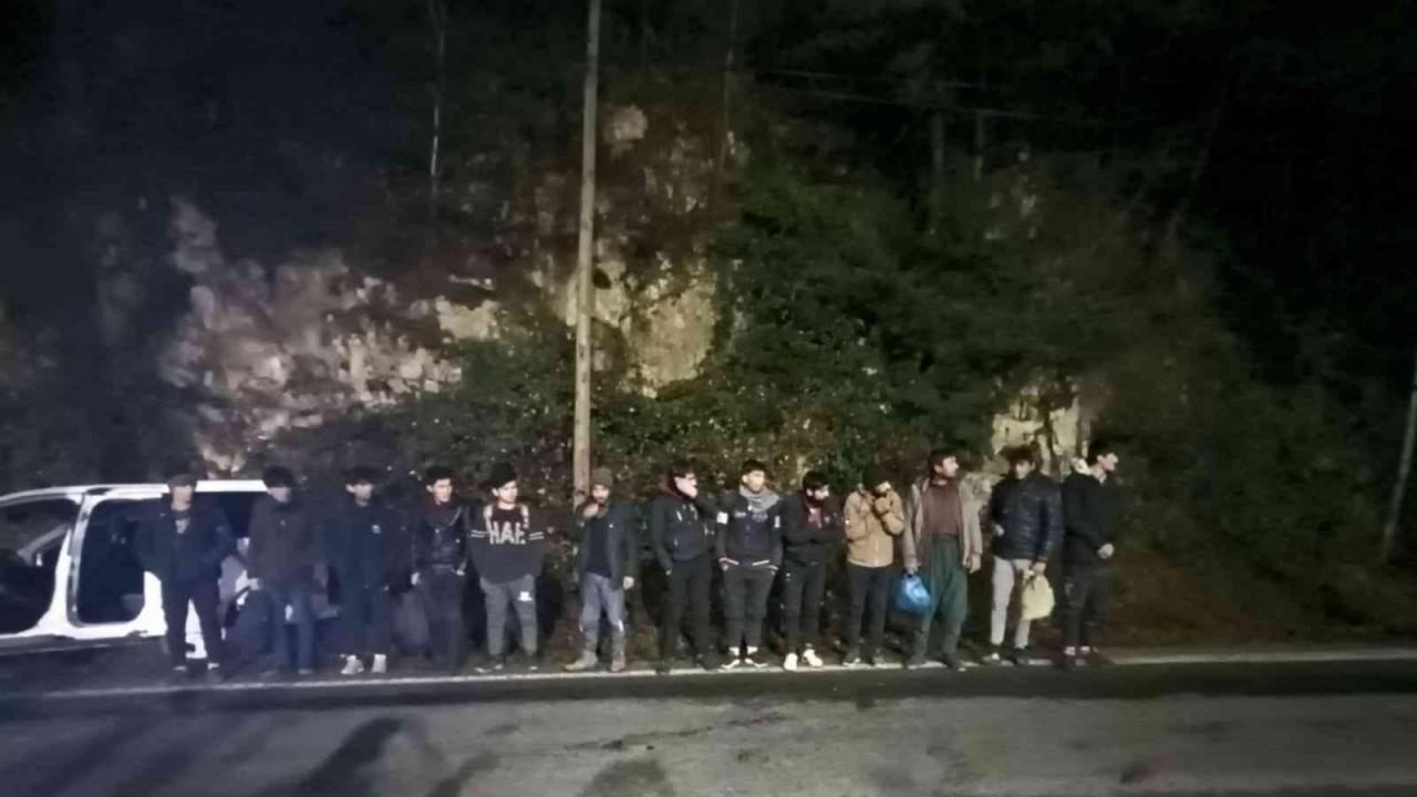 Rize’de 14 Afgan göçmen yakalandı