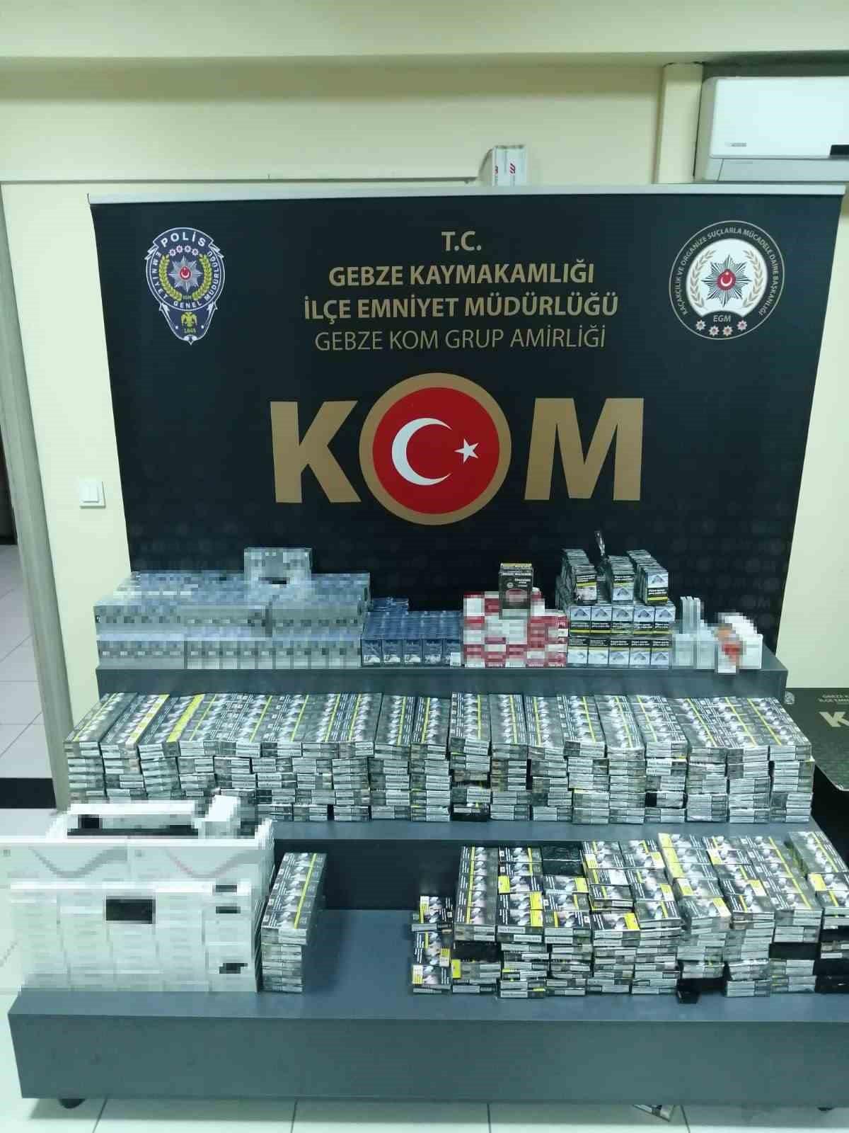 Kocaeli’de 3 bin 109 paket kaçak sigara ele geçirildi