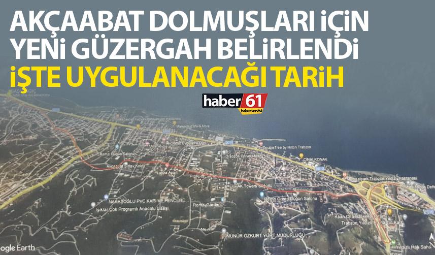 Akçaabat - Trabzon dolmuşlarına yeni güzergah!