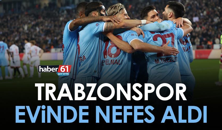 Trabzonspor nefes aldı! Seri devam etti