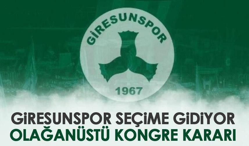  Giresunspor’da seçimli olağanüstü kongre kararı