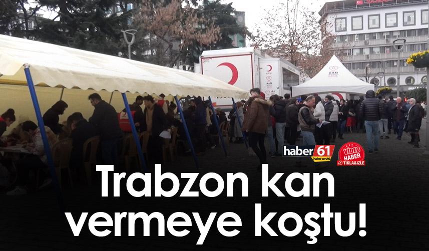 Trabzon Kızılay’a kan vermeye koştu