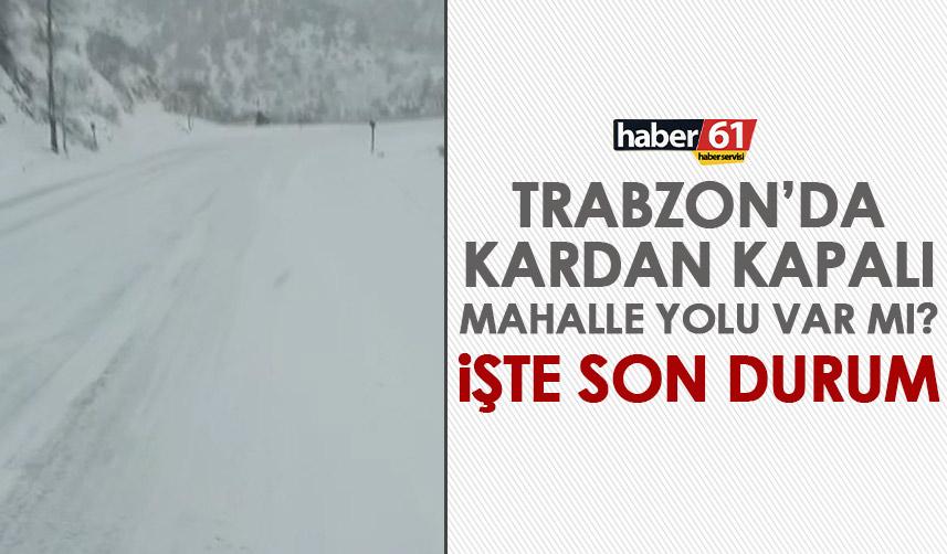 Kar Trabzon’un yüksek kesimlerini vurdu! İşte kapalı olan yol sayısı