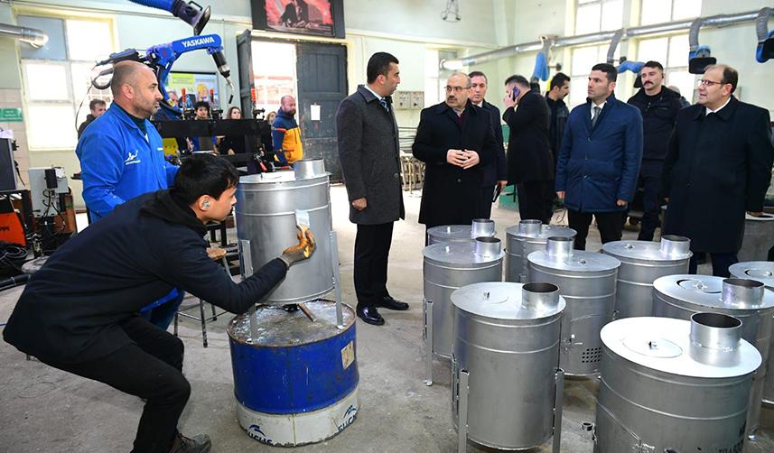 Trabzon’da MTAL’den afet bölgesi için soba üretimi