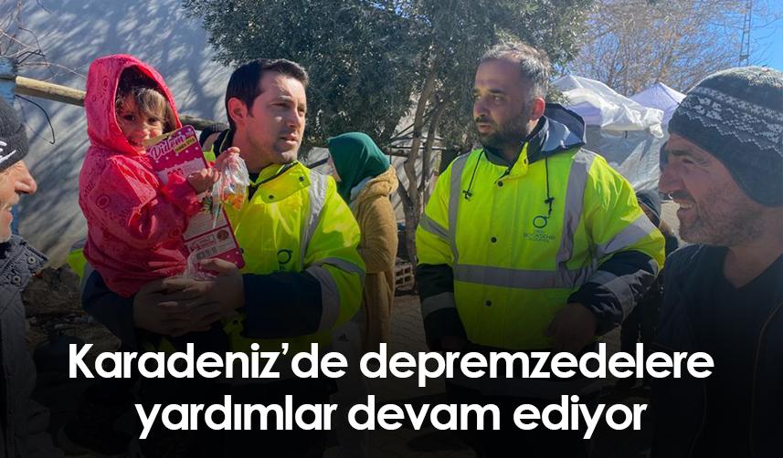 Trabzon ve çevre illerde depremzedelere yardım devam ediyor