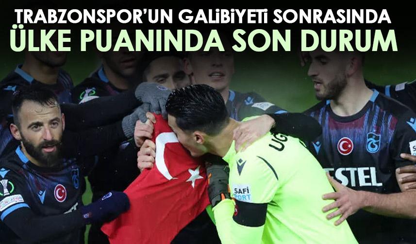 İşte Trabzonspor'un galibiyeti sonrası UEFA Ülke Puanı'nda son durum!