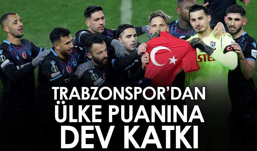 Trabzonspor'dan ülke puanına büyük katkı