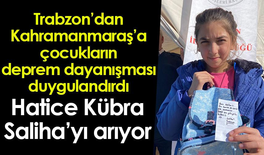 Trabzon’dan Kahramanmaraş’a çocukların deprem dayanışması duygulandırdı