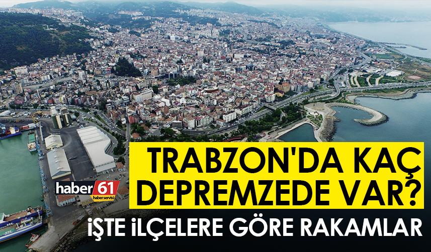 Trabzon'da kaç depremzede var? İşte ilçelere göre rakamlar