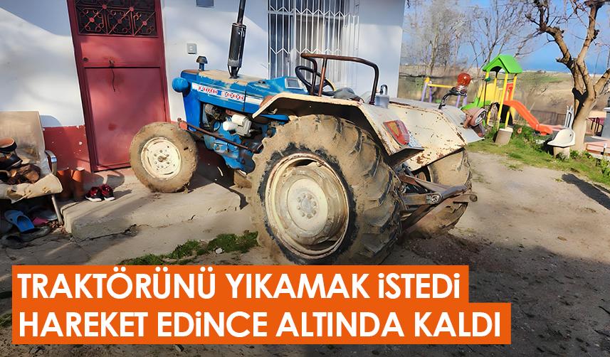 Samsun'da yıkamak istediği traktörün altında kalan yaşlı adam ağır yaralandı