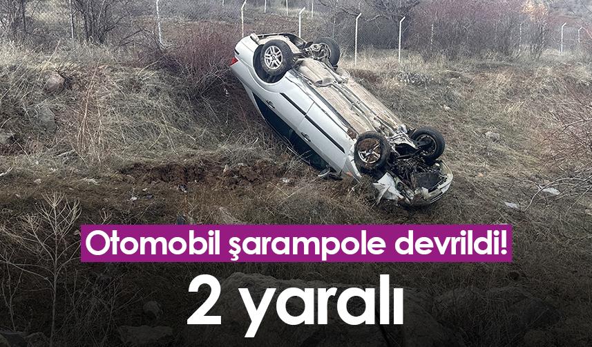 Giresun'da otomobil şarampole devrildi! 2 yaralı