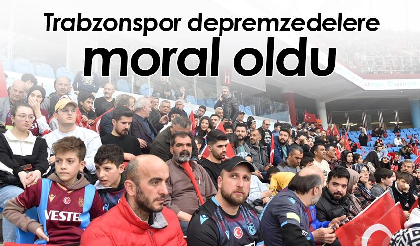 Trabzonspor depremzedelere moral oldu