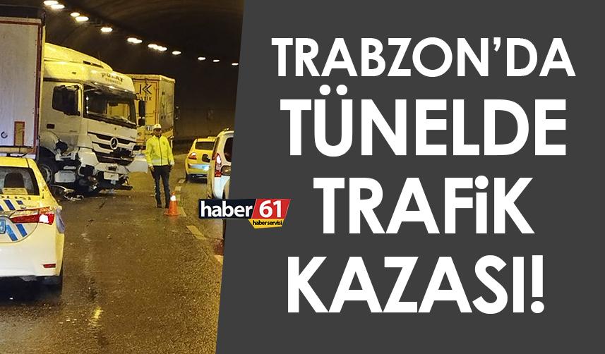 Trabzon’da tünelde kaza!