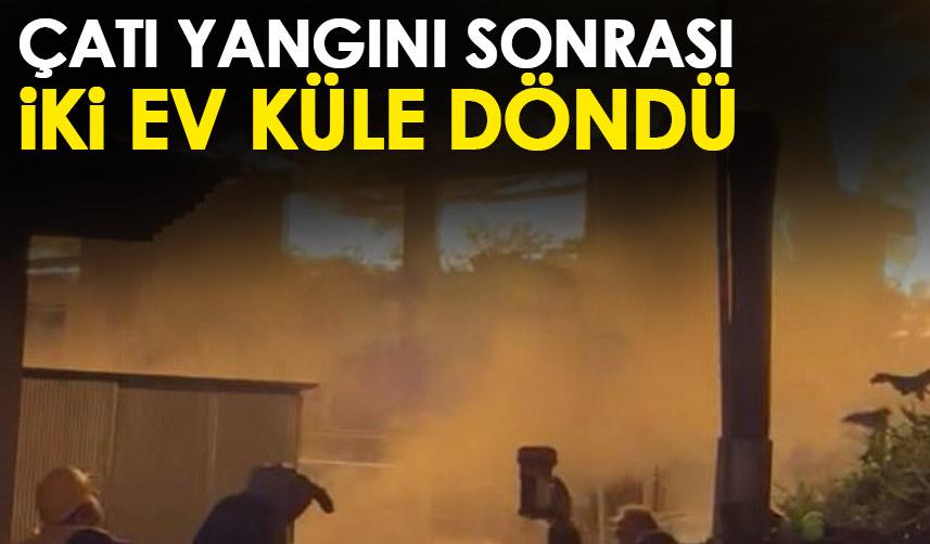 Rize'de baca yangınında 2 ev küle döndü