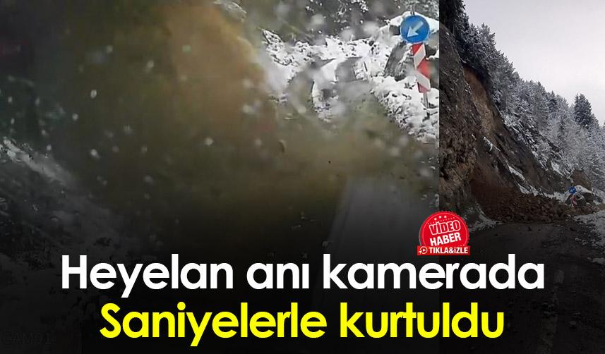 Artvin'de heyelan! Son anda kurtuldu