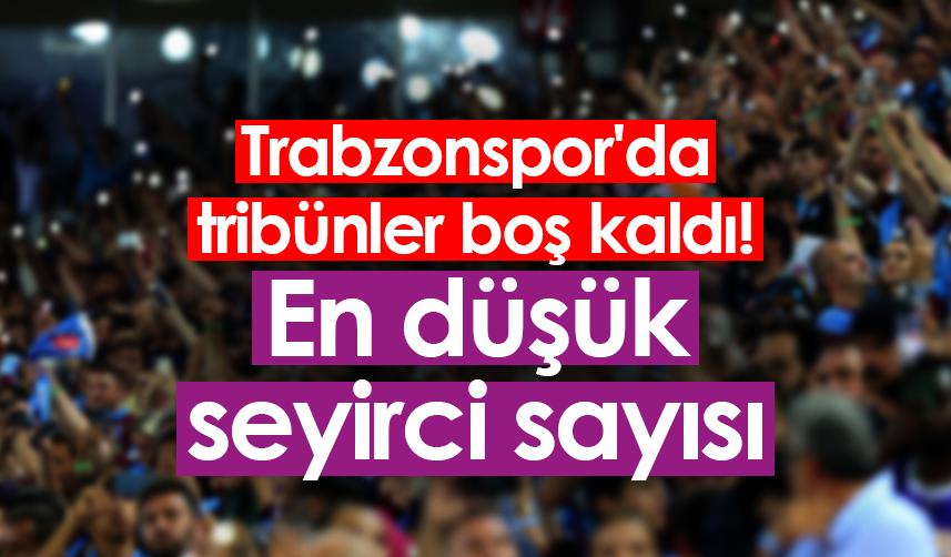 Trabzonspor'da tribünler boş kaldı! En düşük seyirci sayısı