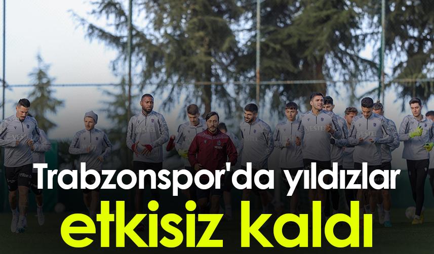 Trabzonspor'da yıldızlar etkisiz kaldı