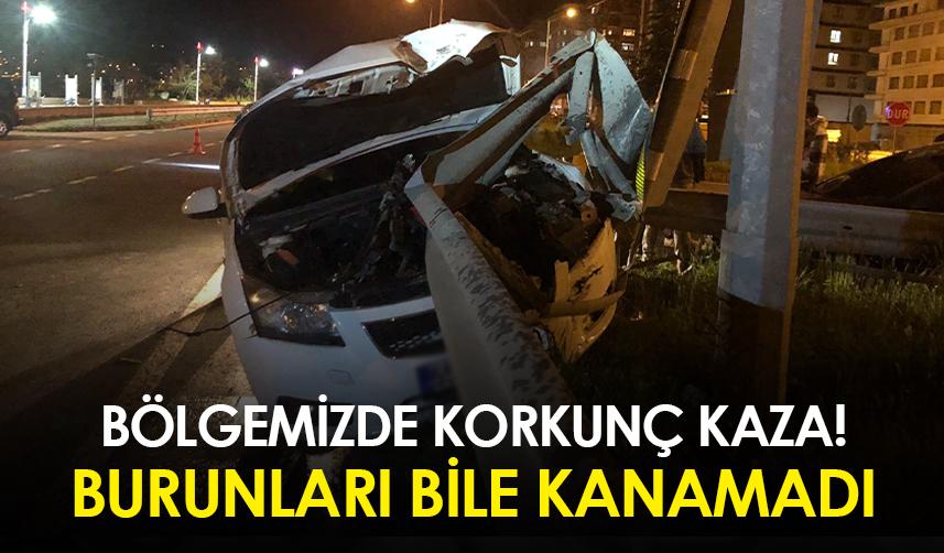 Rize'de korkunç kaza! Burunları bile kanamadı