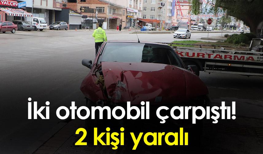 Samsun'da iki otomobil çarpıştı! 2 yaralı