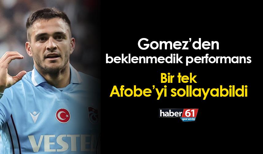 Trabzonspor'da Gomez'den beklenmedik performans! Bir tek Afobe'yi sollayabildi