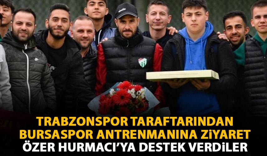 Trabzonspor taraftarından Bursaspor antrenmanına ziyaret! Moral verdiler