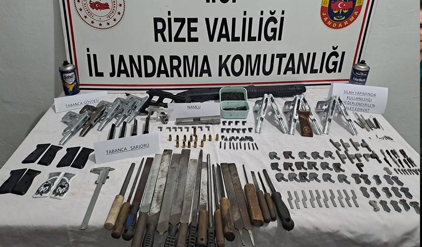 Rize'de kaçak silah operasyonu