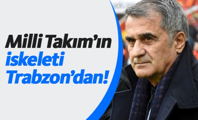 Milli takımın iskeleti Trabzon'dan