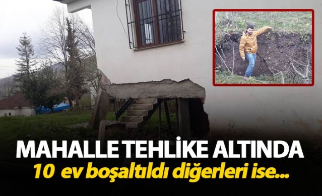 Heyelan nedeniyle evlere boşaltma kararı