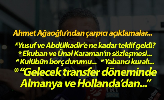 Ahmet Ağaoğlu'ndan çarpıcı açıklamalar...