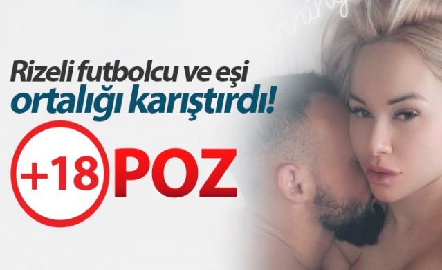 Rizeli futbolcunun eşi Irina Morozyuk işi abarttı! Yatak pozu!