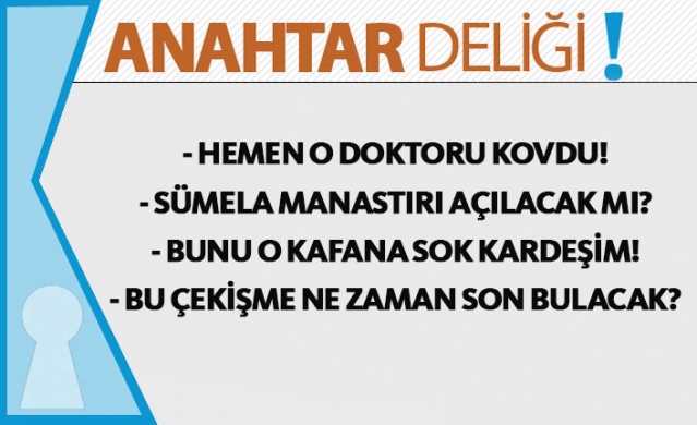 Anahtar Deliği 29.04.2019