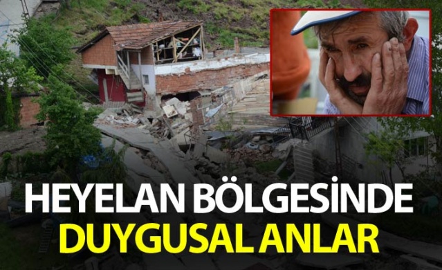 Heyelan bölgesinde duygusal anlar