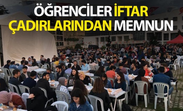 Öğrenciler iftar çadırlarından memnun!