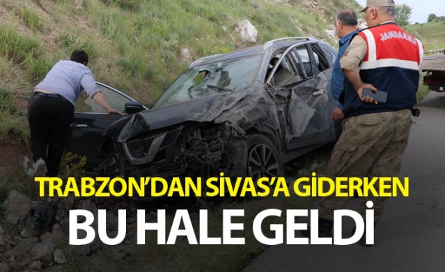 Trabzon'dan Sivas'a giderken kaza - 4 yaralı