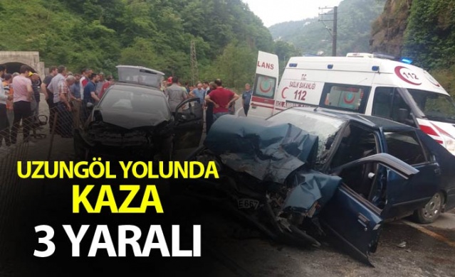 Uzungöl yolunda kaza: 3 yaralı