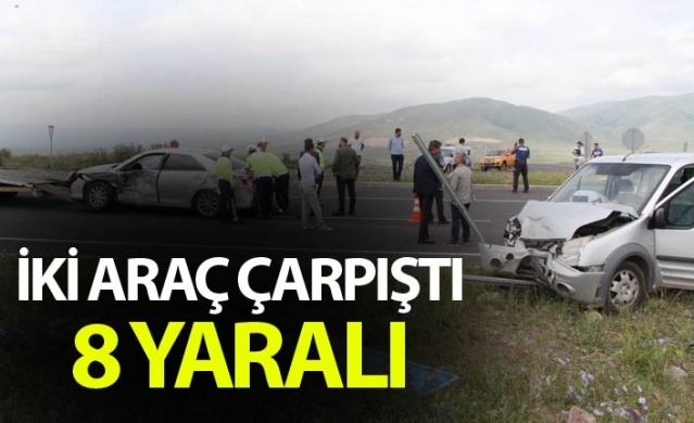 İki araç çarpıştı - 8 yaralı